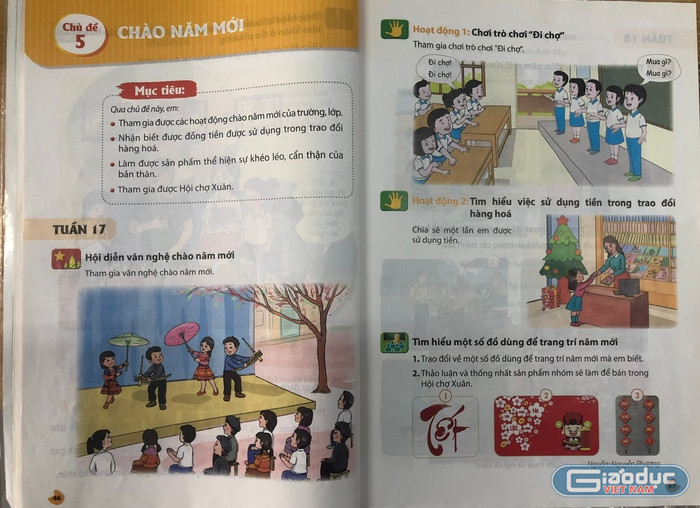 Một chủ đề được chia dạy trong 3 tiết Hoạt động trải nghiệm. gdvn-hdtn.jpg