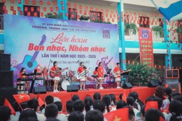 Hải Phòng: Học sinh Trường THCS Trần Phú tự tin thể hiện tài năng âm nhạc