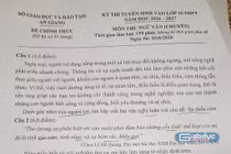 Giáo viên gợi ý đáp án vào 10 môn chuyên Ngữ văn ở An Giang 