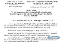 GV chưa nhận được chế độ chấm thi vào 10, bồi dưỡng HSG, Sở GD&ĐT An Giang lý giải