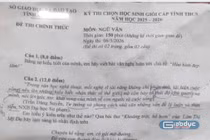 Băn khoăn về đề thi học sinh giỏi Ngữ văn THCS cấp tỉnh của một số địa phương