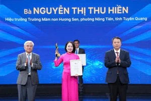 Cô Nguyễn Thị Thu Hiền - Hiệu trưởng Trường Mầm non Hương Sen (phường Nông Tiến, tỉnh Tuyên Quang). Ảnh: NVCC