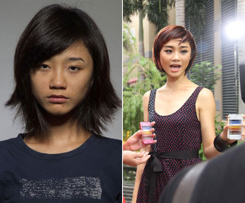 Trà My với chiếc mũi “nguyên bản”. Trà My với chiếc mũi “nguyên bản”.