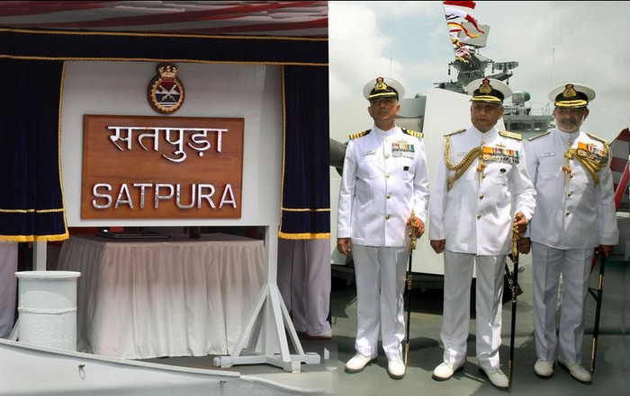 Khu trục hạm tàng hình Satpura, lớp Sivalik có lượng choán nước 4.600 tấn.