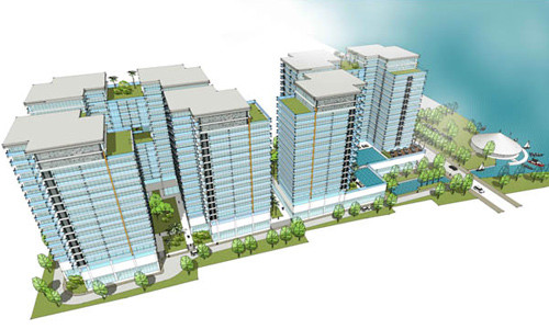 Phối cảnh dự án Water Garden (quận Thủ Đức) vừa được Công ty PPI chuyển nhượng cho Công ty Đất Xanh. Ảnh: PPI