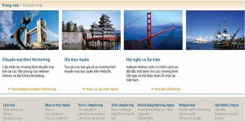 Trên trang web của Vietnam Airlines không hề có thông tin về chương trình khuyến mại dành cho du học sinh Trên trang web của Vietnam Airlines không hề có thông tin về chương trình khuyến mại dành cho du học sinh