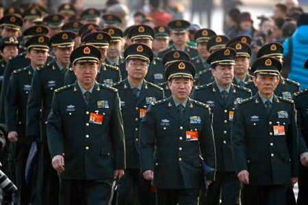 Tướng tá quân đội Trung Quốc hội họp ở Bắc Kinh hôm 5/3/2015