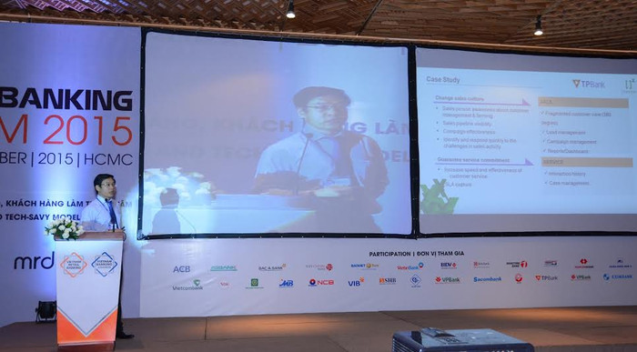 Ông Đinh Văn Chiến, Giám đốc Khối Ngân hàng Cá nhân TPBank phát biểu tại VRBF. Ông Đinh Văn Chiến, Giám đốc Khối Ngân hàng Cá nhân TPBank phát biểu tại VRBF.