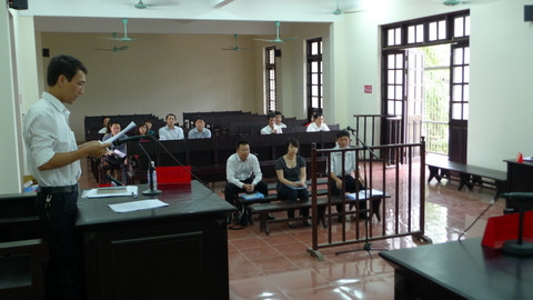 Phiên tòa ngày 4/7. ảnh TMV Phiên tòa ngày 4/7. ảnh TMV