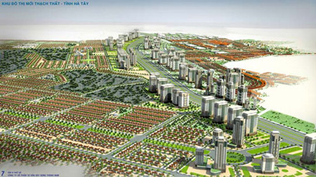 Dự án khu đô thị Thạch Thất đang bỏ hoang của tập đoàn Nam Cường sẽ bị TP Hà Nội thu hồi. Dự án khu đô thị Thạch Thất đang bỏ hoang của tập đoàn Nam Cường sẽ bị TP Hà Nội thu hồi.