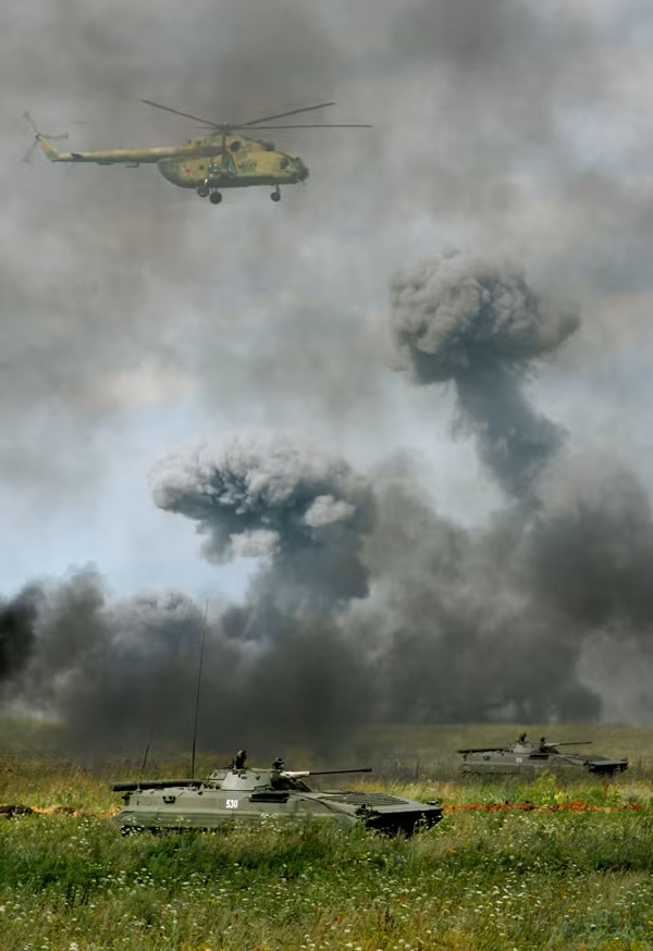 Trực thăng vũ trang yểm hộ lực lượng bộ binh, thiết giáp xung phong Trực thăng vũ trang yểm hộ lực lượng bộ binh, thiết giáp xung phong