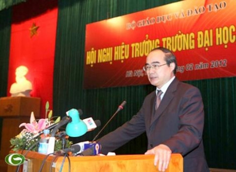 Phó Thủ tướng Nguyễn Thiện Nhân tại Hội nghị Hiệu trưởng các trường ĐH, CĐ năm 2012 Phó Thủ tướng Nguyễn Thiện Nhân tại Hội nghị Hiệu trưởng các trường ĐH, CĐ năm 2012