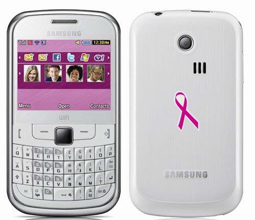 Samsung Chat 355 Pink Ribbon Với bàn phím QWERTY và thiết kế dạng thanh, Samsung Chat 335 hướng tới những bạn trẻ nghiện nhắn tin. Không có màu hồng nữ tính như C3, Samsung Chat có phiên bản Pink Ribbon đặc biệt với chiếc nơ hồng thanh lịch và dễ thương, dành cho những bạn nữ ngọt ngào. Samsung Chat 355 Pink Ribbon Với bàn phím QWERTY và thiết kế dạng thanh, Samsung Chat 335 hướng tới những bạn trẻ nghiện nhắn tin. Không có màu hồng nữ tính như C3, Samsung Chat có phiên bản Pink Ribbon đặc biệt với chiếc nơ hồng thanh lịch và dễ thương, dành cho những bạn nữ ngọt ngào.