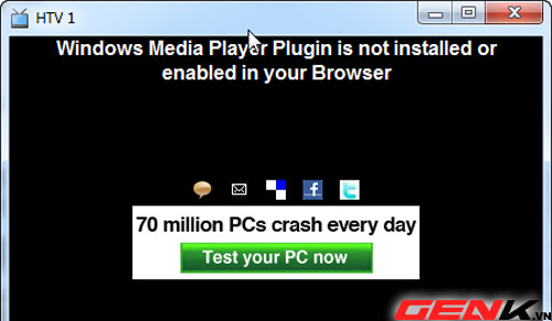 Trong trường hợp không thể xem được nội dung truyền hình do chưa cài đặt Windows Media Player Plugin, bạn chỉ việc tải plugin này về và cài đặt tại đây. Trong trường hợp không thể xem được nội dung truyền hình do chưa cài đặt Windows Media Player Plugin, bạn chỉ việc tải plugin này về và cài đặt tại đây.