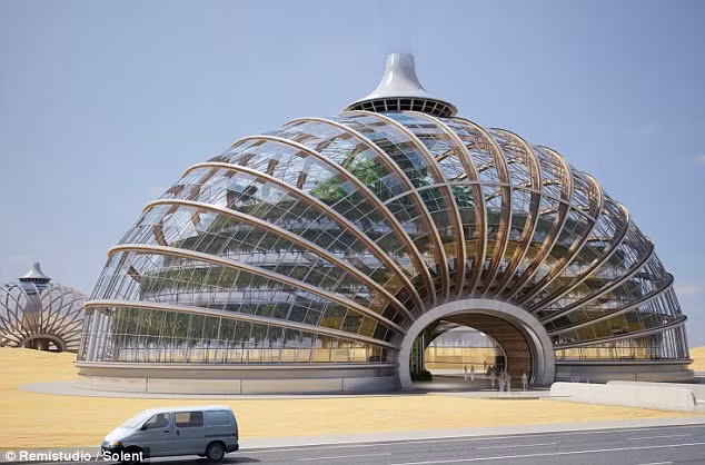 Thiết kế sử dụng năng lượng Mặt trời và hệ thống hút nước mưa để cung cấp năng lượng và nước cho con người. Thiết kế sử dụng năng lượng Mặt trời và hệ thống hút nước mưa để cung cấp năng lượng và nước cho con người.