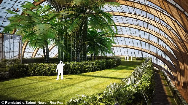 Ánh sáng ban ngày được lọc thông qua các khung kính, lọt vào khu vực nội thất nhằm làm giảm nhu cầu chiếu sáng bằng năng lượng nhân tạo Ánh sáng ban ngày được lọc thông qua các khung kính, lọt vào khu vực nội thất nhằm làm giảm nhu cầu chiếu sáng bằng năng lượng nhân tạo