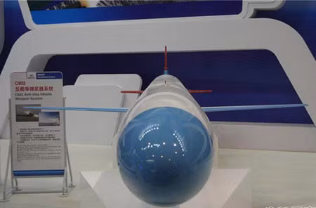Mô hình tên lửa CM-708UNA tại Triển lãm Chu Hải Mô hình tên lửa CM-708UNA tại Triển lãm Chu Hải