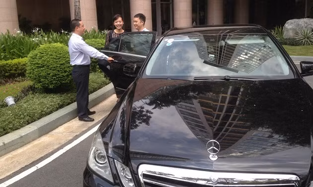 Dịch vụ Uber taxi đã xuất hiện tại Hà Nội. Ảnh minh họa.