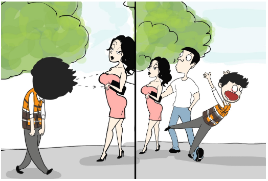 Khi bạn lờ đờ, chỉ chăm chăm nhìn người đẹp mà quên mất thực tại “vợ người ta”. Khi bạn lờ đờ, chỉ chăm chăm nhìn người đẹp mà quên mất thực tại “vợ người ta”.