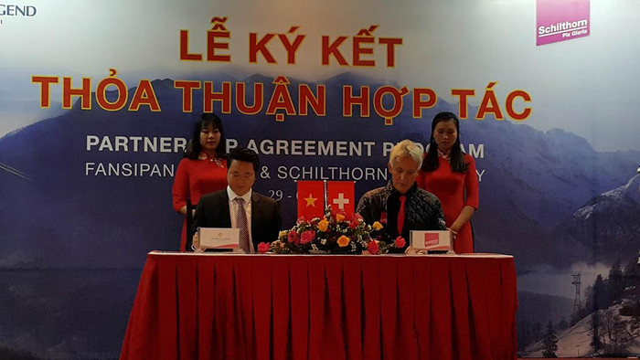 Công ty Fansipan Legend đã ký kết thỏa thuận hợp tác với Công ty Schilthorn Cableway (Thụy Sỹ).