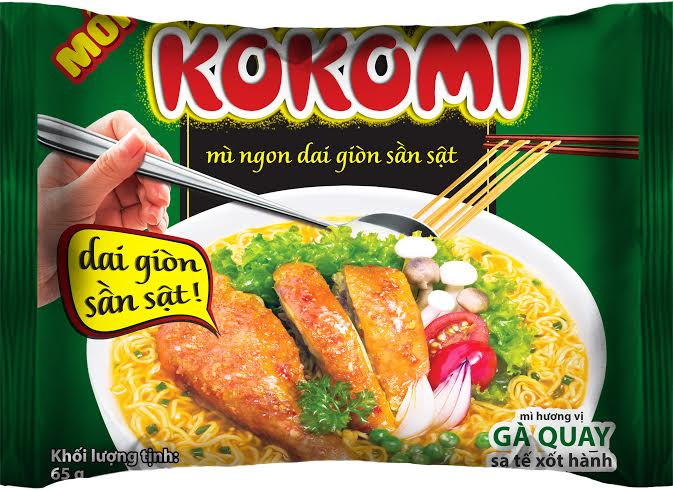 Mì Kokomi Gà quay Sa tế sốt hành mới Mì Kokomi Gà quay Sa tế sốt hành mới