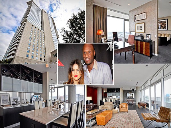 2. Khloe Kardashian và Lamar Odom Địa điểm: Dallas Giá thuê 7.500 USD/tháng Căn nhà có 2 phòng ngủ, 2 phòng tắm.
