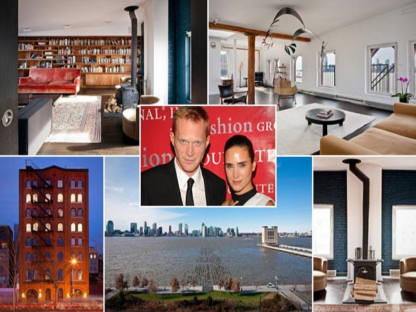 9. Jennifer Connell và Paul Bettany Địa điểm: New York Giá bán 8,495 triệu USD Căn hộ có diện tích 372 m2, với 3 phòng ngủ và 4 phòng tắm. Đây là một căn hộ penhouse, nằm ở tầng trên cùng của một tòa nhà được xây dựng vào năm 1890. Từ đây có thể phóng tầm mắt ra sông Hudson.