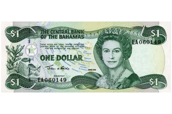 16. Đồng Đôla của Bahamas (BSD) Tỷ giá: 1 BSD = 1 USD Mệnh giá cao nhất của tiền xu: 0,25 BSD Mệnh giá cao nhất của tiền giấy: 100 BSD