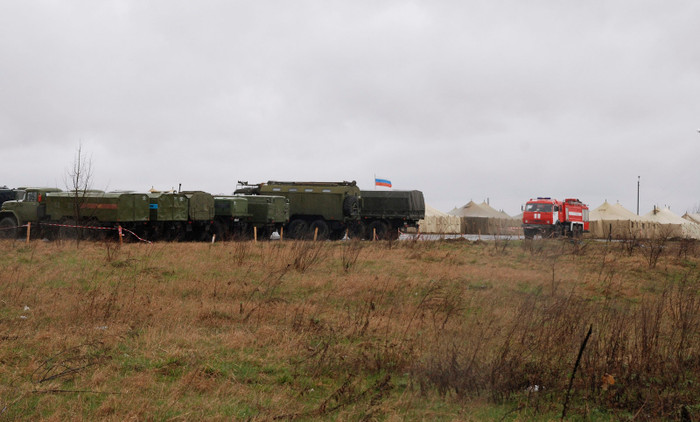 Hình ảnh mới nhất chụp hôm 3/4/2014 cho thấy các trang bị quân sự của Nga tập kết ở Belgorod ngay sát biên giới Ucraine. Hình ảnh do các nhân chứng cung cấp