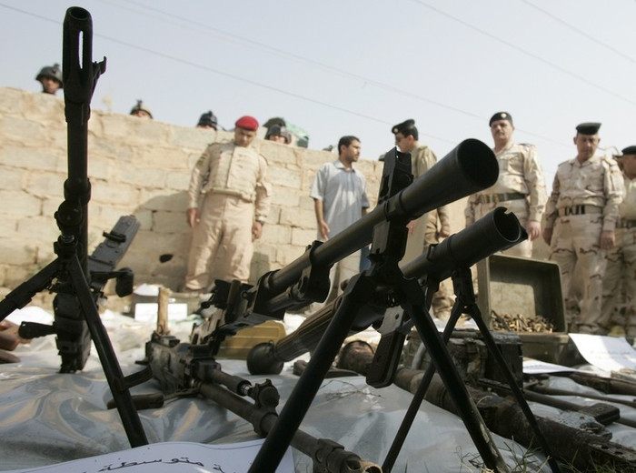 Số vũ khí và đạn dược thu được tại ngôi nhà trên.