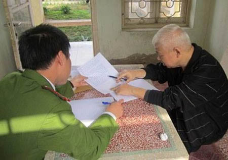 Bị can Kiên trong trại giam. Bị can Kiên trong trại giam.