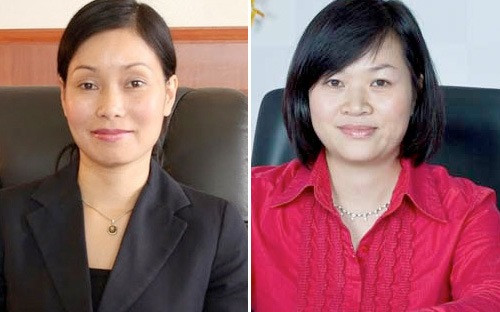 Bà Lê Thị Thu Thủy (bên trái) và bà Dương Thị Mai Hoa.