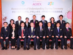 Lễ ký liên doanh giữa BPO đầu tiên tại Đông Nam Á giữa FPT Sofware và đối tác lâu năm Nhật Bản. (Nguồn: FPT)