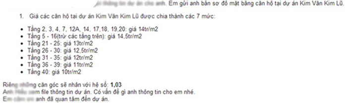 Mời chào của những cò trung gian vẫn có các tầng từ 40-42. Ảnh: NH Mời chào của những cò trung gian vẫn có các tầng từ 40-42. Ảnh: NH