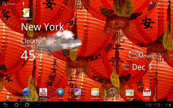 Đáng tiếc là Transformer Prime vẫn sử dụng hệ điều hành Android 3.2.1 Honeycomb chứ chưa phải là Ice Cream Sandwich