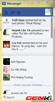 Trải nghiệm Facebook Messenger trên Windows 7 ảnh 4