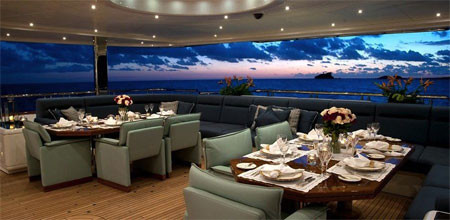 Dùng bữa tối ngoài trời thế này thật dễ chịu. Dùng bữa tối ngoài trời thế này thật dễ chịu.