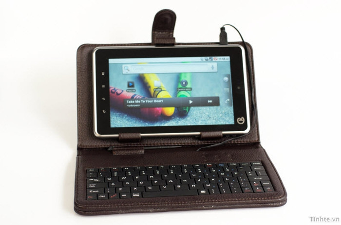 Bao da kiêm bàn phím cứng gắn ngoài thông qua cổng mini USB Bao da kiêm bàn phím cứng gắn ngoài thông qua cổng mini USB