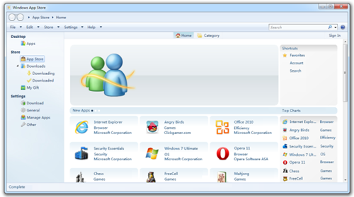 Giao diện được cho là của Windows App Store Giao diện được cho là của Windows App Store