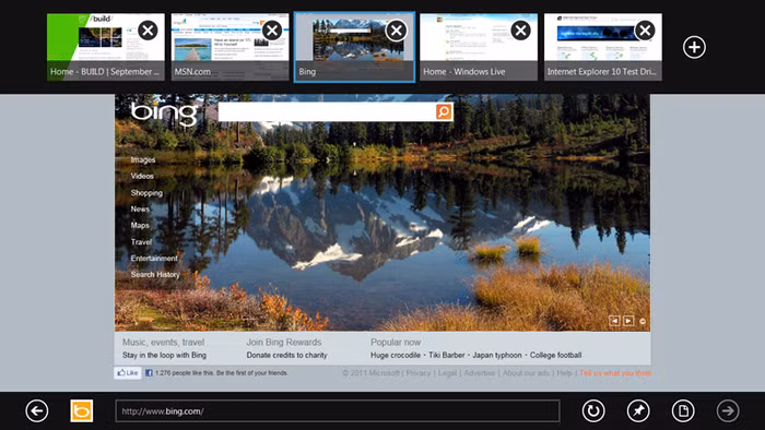 Lần đầu tiên bạn sẽ thấy sự xuất hiện của Internet Explorer 10 với giao diện đã được làm mới hoàn toàn. Lần đầu tiên bạn sẽ thấy sự xuất hiện của Internet Explorer 10 với giao diện đã được làm mới hoàn toàn.