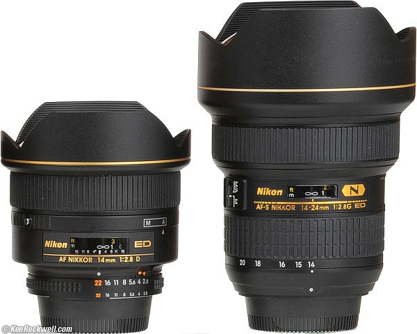 Ống fix khẩu độ lớn: Nikon 14 2.8 nhỏ hơn khá nhiều so với 14-24 F2.8 Các ống kính tiêu cự cố định xuất hiện ở rất nhiều khẩu độ khác nhau nhưng chúng đều có thể mở khẩu lớn so với các ống zoom. Ngoài ra, ống fix còn rất nhỏ và nhẹ, khá là rẻ so với ống zoom bao trùm dải tiêu cự đó. Ống fix có thể đi từ những ống rẻ như 50 F1.8 cho đến mắc tiền 85F1.4.... Ống fix khẩu độ lớn: Nikon 14 2.8 nhỏ hơn khá nhiều so với 14-24 F2.8 Các ống kính tiêu cự cố định xuất hiện ở rất nhiều khẩu độ khác nhau nhưng chúng đều có thể mở khẩu lớn so với các ống zoom. Ngoài ra, ống fix còn rất nhỏ và nhẹ, khá là rẻ so với ống zoom bao trùm dải tiêu cự đó. Ống fix có thể đi từ những ống rẻ như 50 F1.8 cho đến mắc tiền 85F1.4....