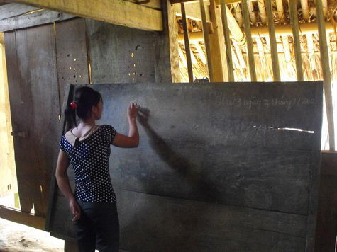 Bảng đen của lớp học Bảng đen của lớp học