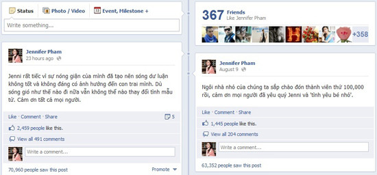 Chia sẻ mới nhất của Jennifer Phạm trên facebook Chia sẻ mới nhất của Jennifer Phạm trên facebook