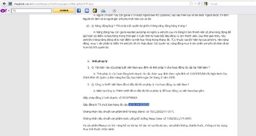 Trong phần giải đáp những thắc mắc về bHIP trên trang web chính thức của công ty có đưa ra thông tin về Giấy đăng kí Tổ chức bán hàng đa cấp: số 01-04-000031 của Công ty bHIP Việt Nam Trong phần giải đáp những thắc mắc về bHIP trên trang web chính thức của công ty có đưa ra thông tin về Giấy đăng kí Tổ chức bán hàng đa cấp: số 01-04-000031 của Công ty bHIP Việt Nam