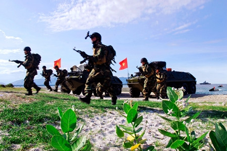 với lực lượng Hải quân đánh bộ với lực lượng Hải quân đánh bộ