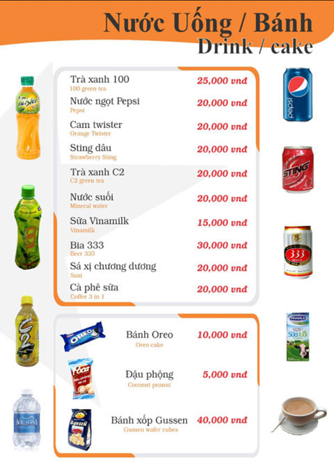 Với cùng một loại bánh Oreo, trong khi Vietjet Air chỉ bán với giá 5.000 đồng thì hành khách của Jetstar sẽ phải trả chi phí gấp đôi. Giá của các mặt hàng đồ uống trong menu của Jetstar cao gấp 3-6 lần sản phẩm cùng loại tại siêu thị.