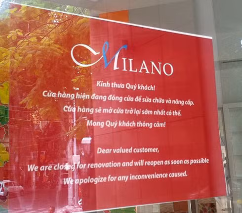 Tương tự hai cửa hàng ở Hà Nội, Gucci và Milano ở khách sạn Sheraton, TP HCM cũng đóng cửa từ đầu tháng 5.