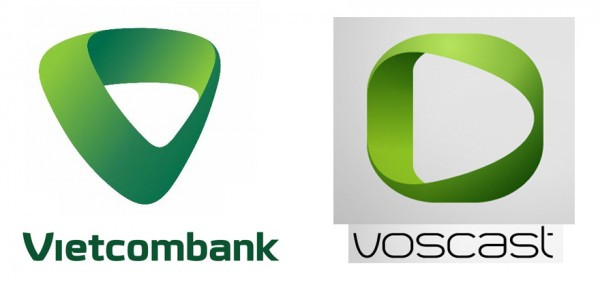 Logo mới của Vietcombank (sử dụng từ ngày 1/4/2013) và logo Voscast (ra đời năm 2010). Logo mới của Vietcombank (sử dụng từ ngày 1/4/2013) và logo Voscast (ra đời năm 2010).