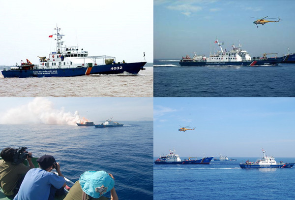 Cảnh diễn tập chống cướp biển của Lực lượng cảnh sát biển Việt Nam Cảnh diễn tập chống cướp biển của Lực lượng cảnh sát biển Việt Nam