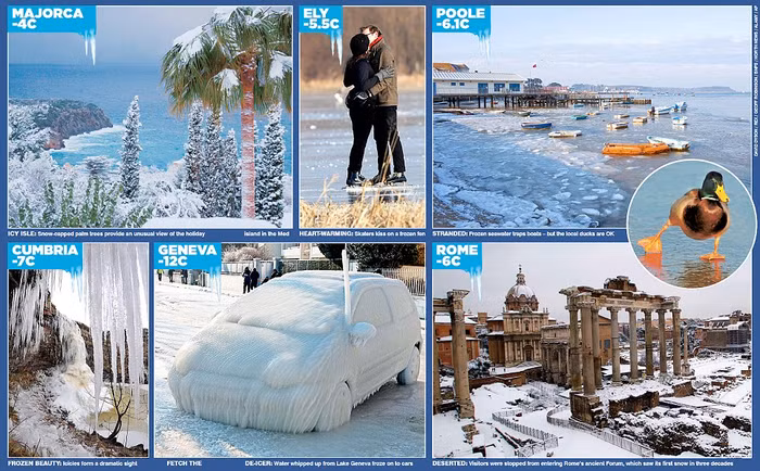 Nhiệt độ tại một số thành phố ở châu Âu ngày 4/2